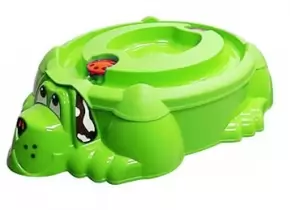 Песочница-бассейн "Собачка с крышкой" 432 зелёный с зелёной крышкой