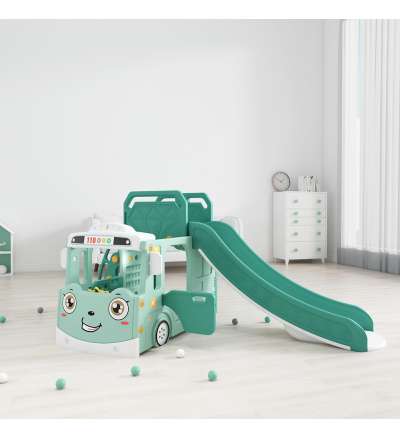 Горка + игровая зона "Автомобиль" PS-049-М ментол