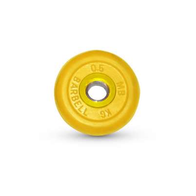 Диск обрезиненный "Barbell" d 31 мм цветной 0,5 кг