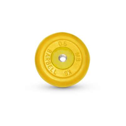 Диск обрезиненный "Barbell" d 26 мм цветной 0,5 кг