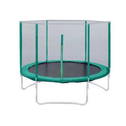 Батут с защитной сеткой "Trampoline 8" диаметр 2,4 м зелёный
