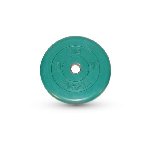 Диск обрезиненный "Barbell" d 31 мм цветной 10,0 кг