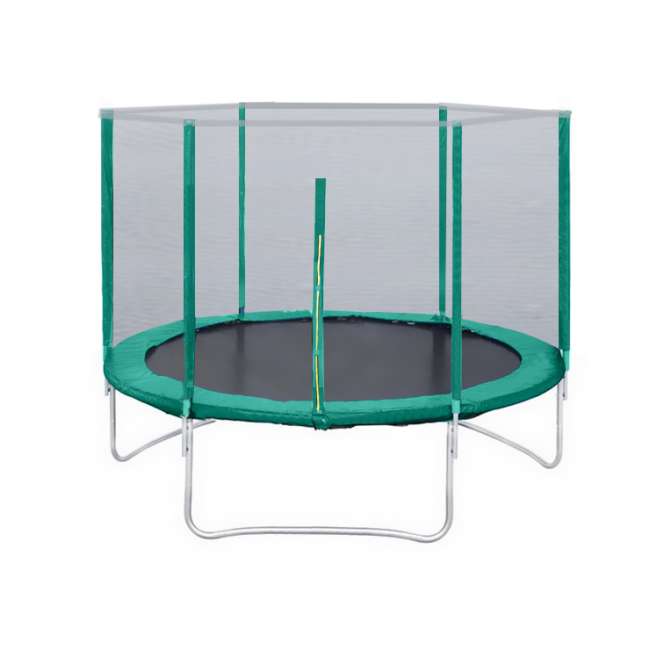 Батут с защитной сеткой "Trampoline 6" диаметр 1,8 м зелёный